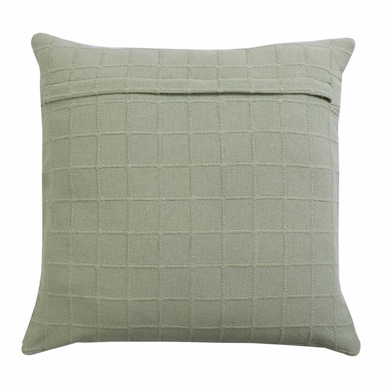 Sicily Light Solid Cotton Cushion Cover (Green) - Set Of Two media 4