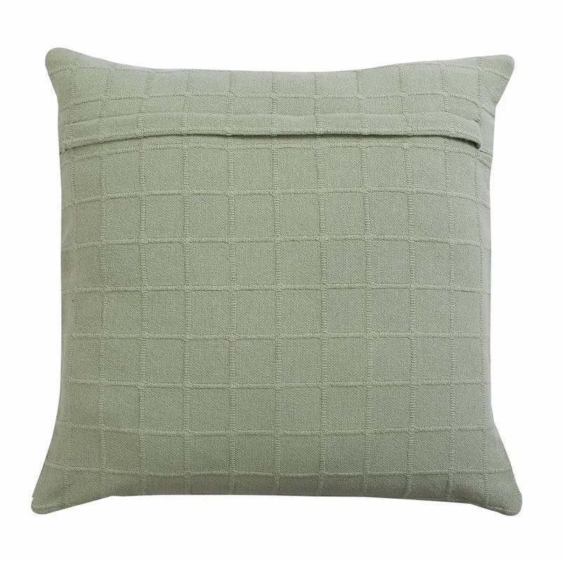 Sicily Light Solid Cotton Cushion Cover (Green) - Set Of Two media 4