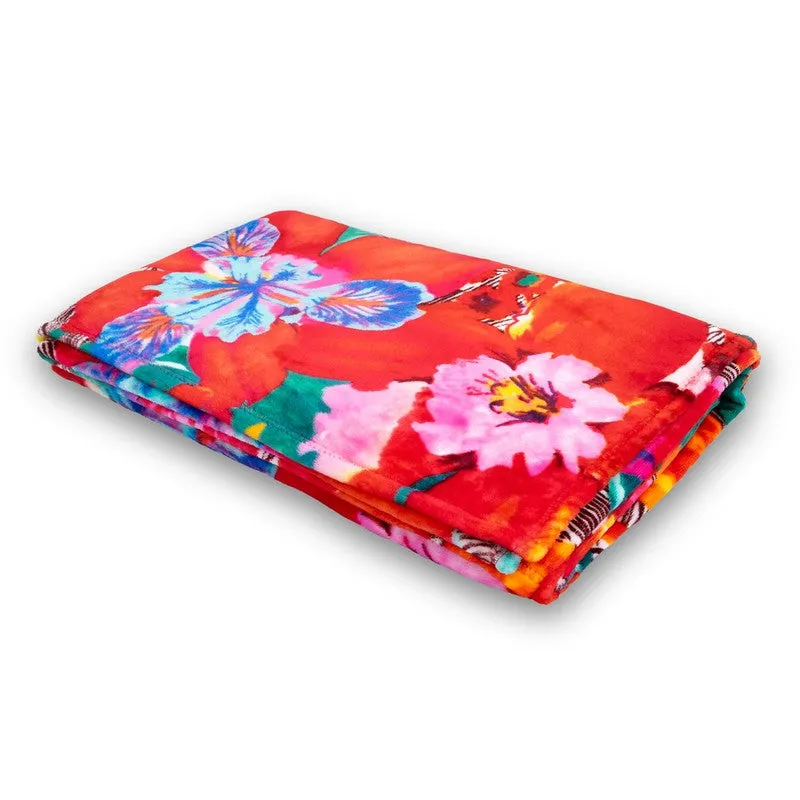 Bloomaura Floral Woolen Blanket (Multicolor) - 330 GSM media 3