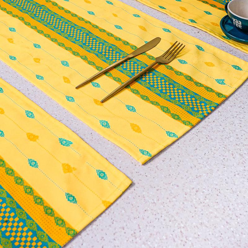 Sambalpuri Elegance Table Runner & Placemat - Seven Piece Set