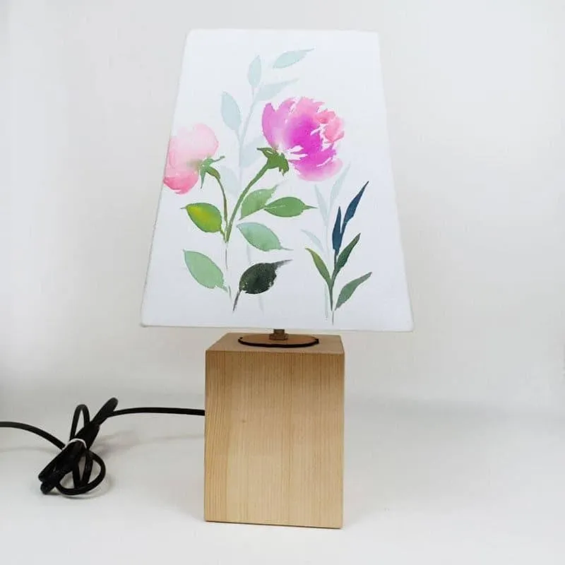 Musica Blossom Empire Handpainted Fabric Table Lamp - Multicolor media 6