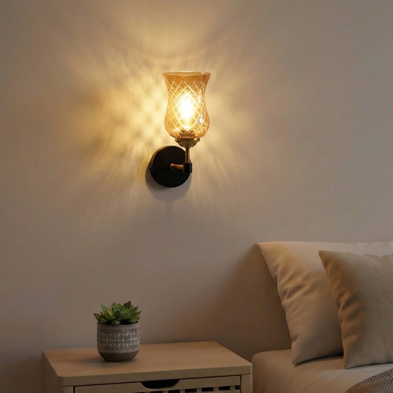 Golden Shine Decorative Glass Wall Lamp
