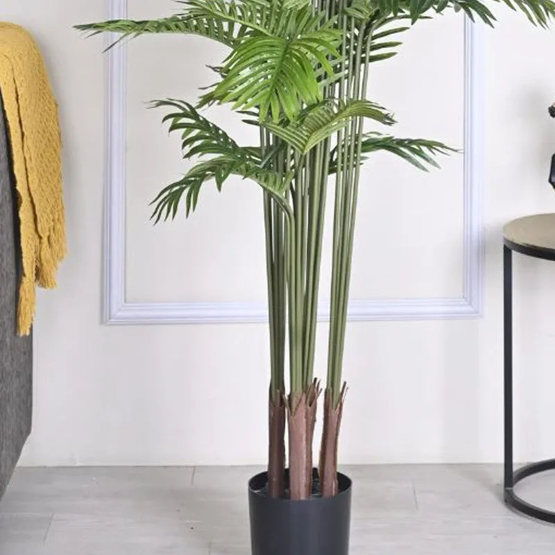 Artificial Palm Plant With Black Fiber Pot - 5.9 Feet - 4