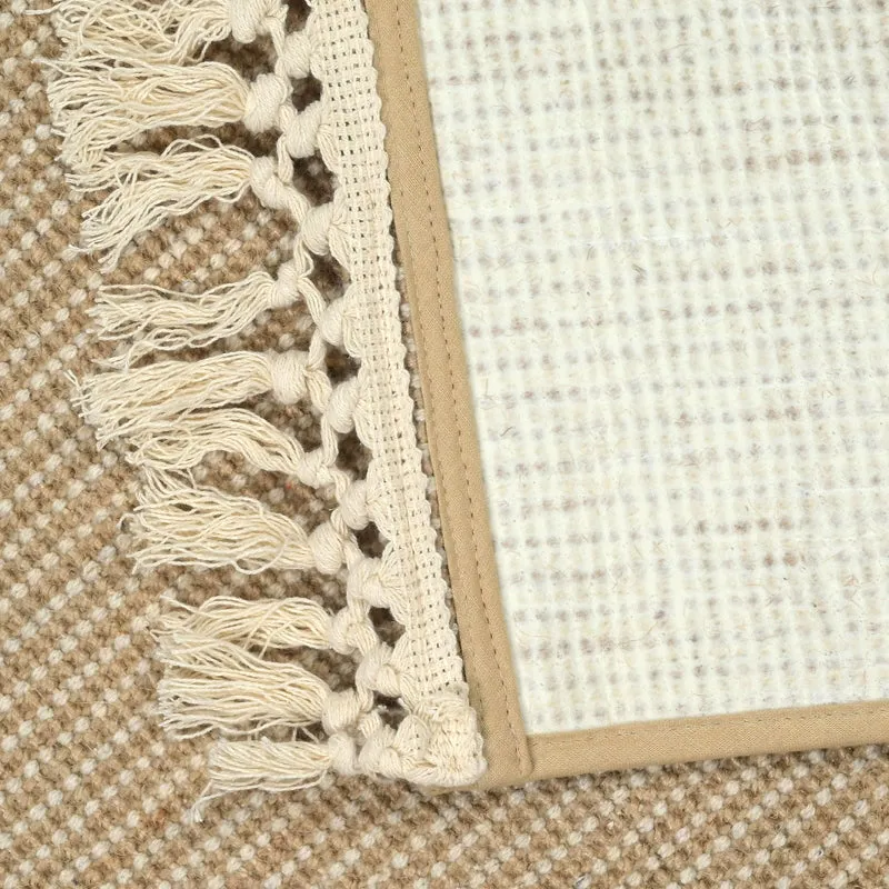 Saral Home EcoStep Anti-Slip Jute Cotton Area Rug with Fringe media 6