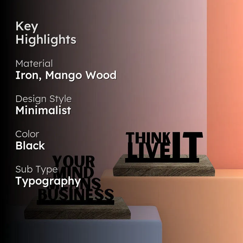Think & Live Showpiece - Set Of Two media 2