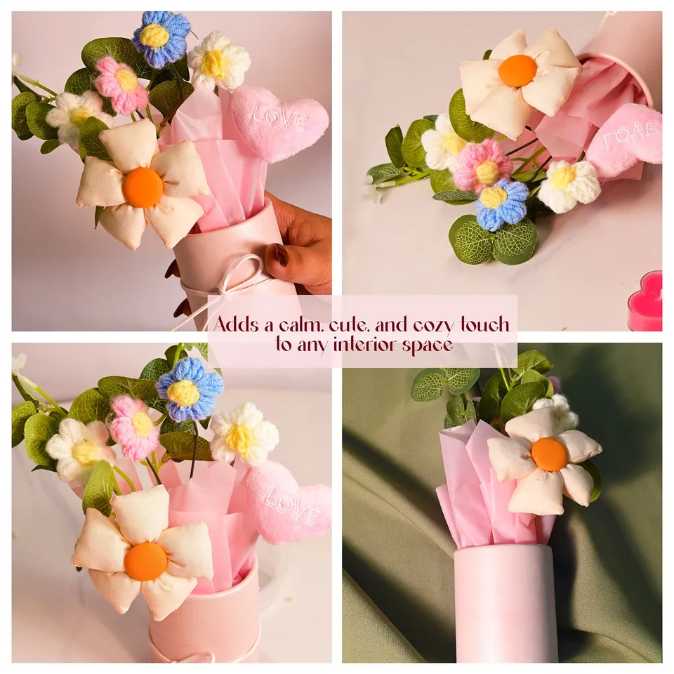 CylSprout Artificial Flower With Vase - Pink media 5