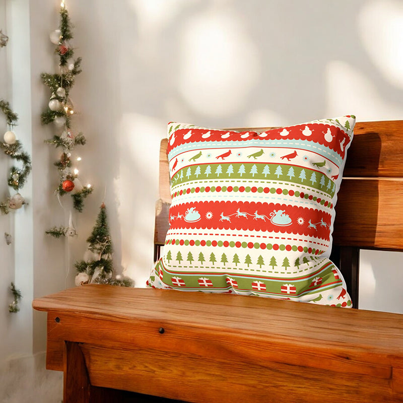 Yuletide Knits Velvet Christmas Cushion Cover - Set Of Five media 4