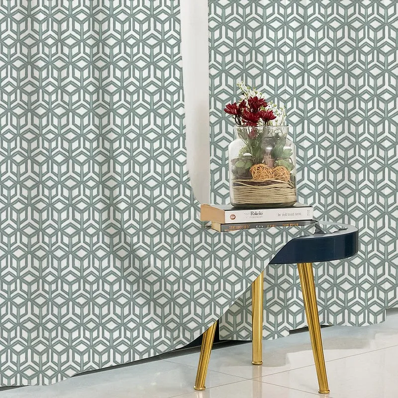 Soft Angles Cotton Curtains - Set Of Two media 5