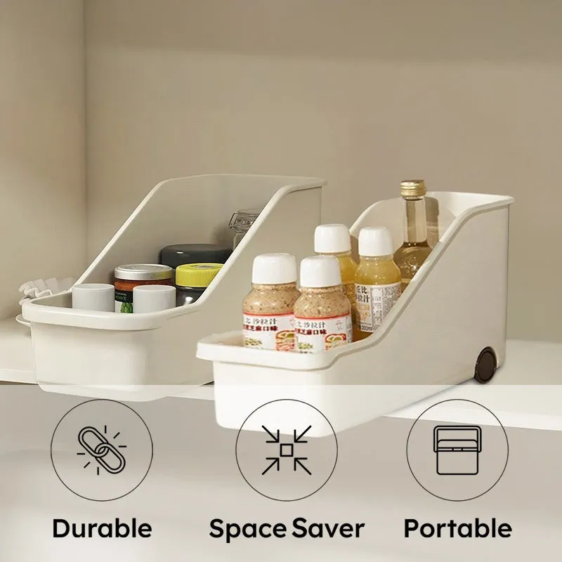 Stash & Dash Plastic Storage Box with Wheels - Set Of Two media 14