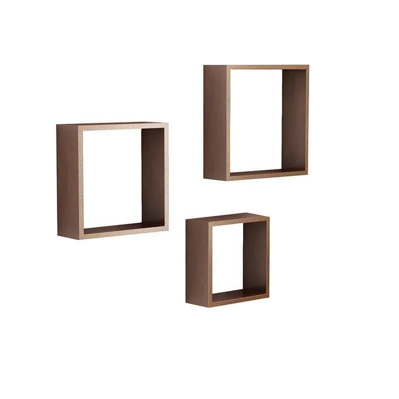 Aura Wall Shelf - Brown - Set Of Three media 3
