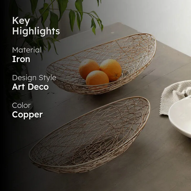 Luciana Fruit Basket (Copper) - Set Of Two media 2