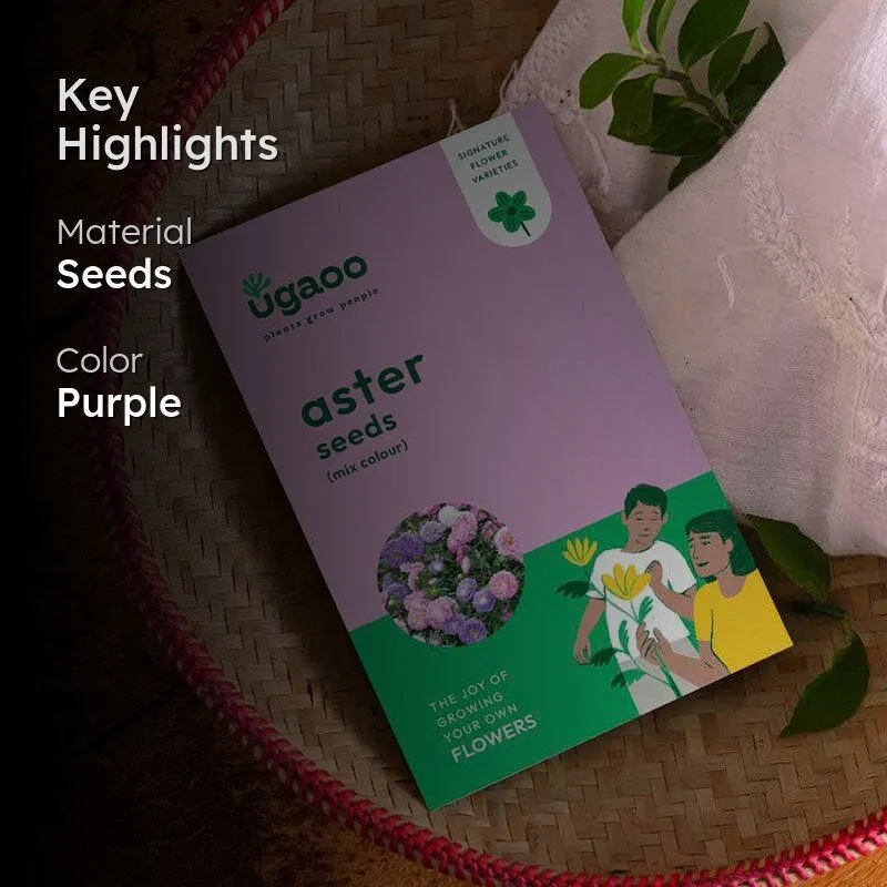 Ugaoo Aster Multicolor Flower Seeds media 2