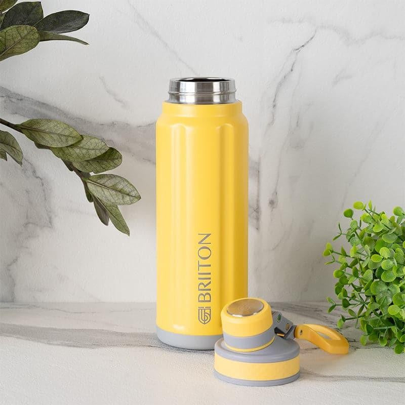 Aqua Alchemy Hot & Cold Thermos Water Bottle (Yellow) - 850 mL media 3