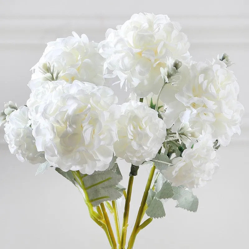 Blushen Carnation Fabric Arificial Flower - White media 3