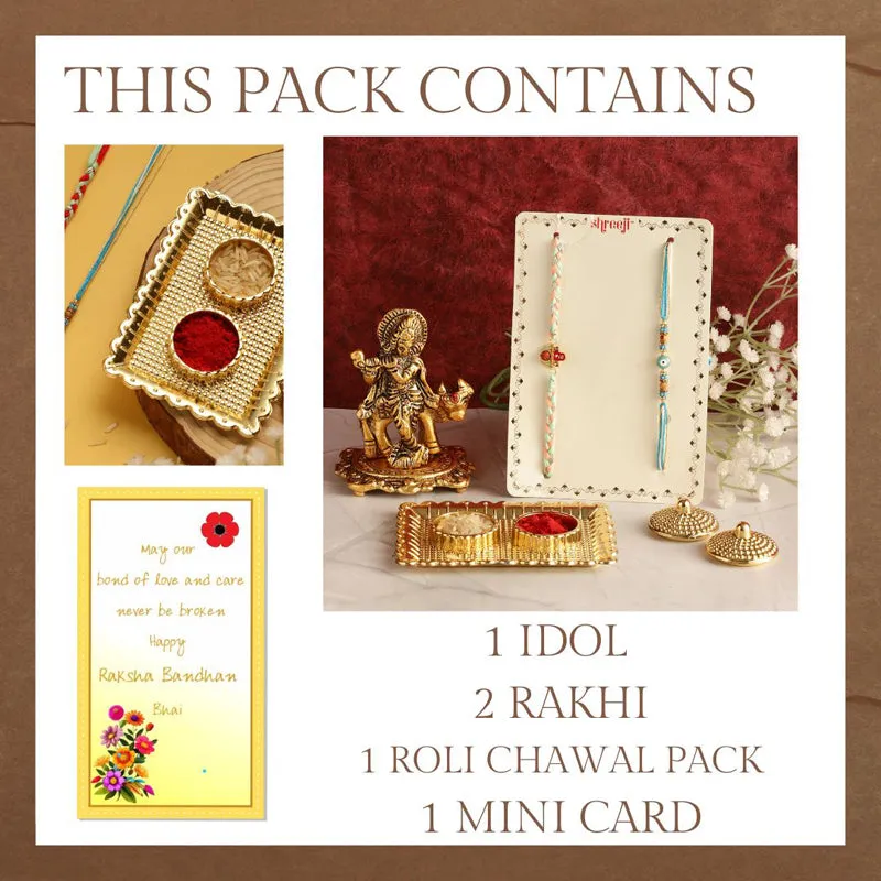 Murali Rudraksha & Evil Eye Rakhi Hamper media 5