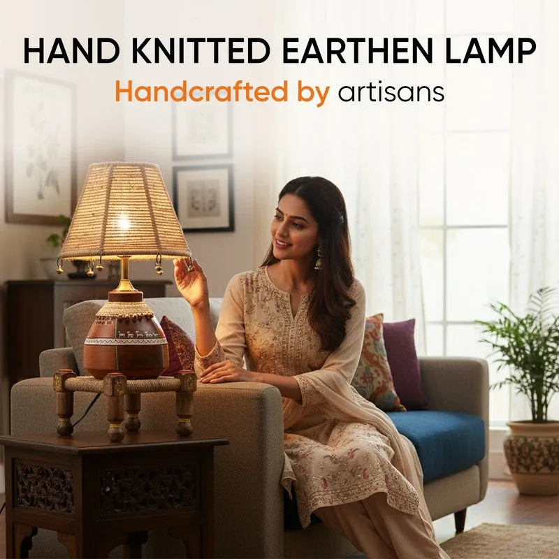 Giva Terracotta Table Lamp With Manji - Multicolor media 4
