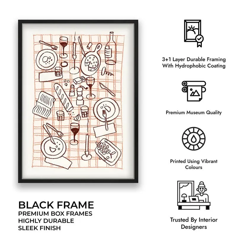 Bistro Bloom Archival Canvas Wall Art - Black media 10