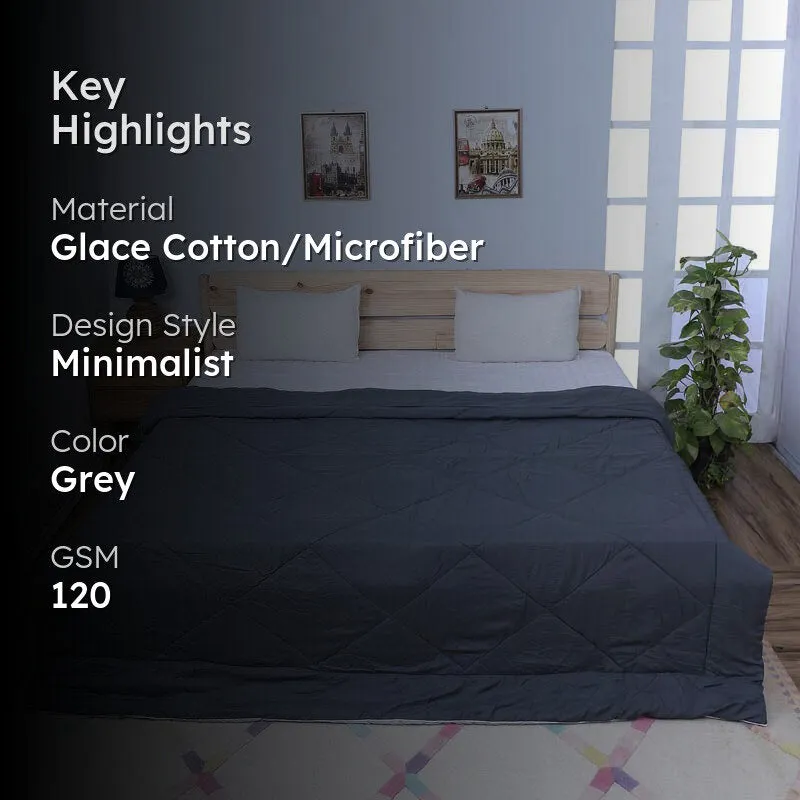 Adova Reversible Microfiber Comforter (Dark & Light Grey) - 120 GSM media 2