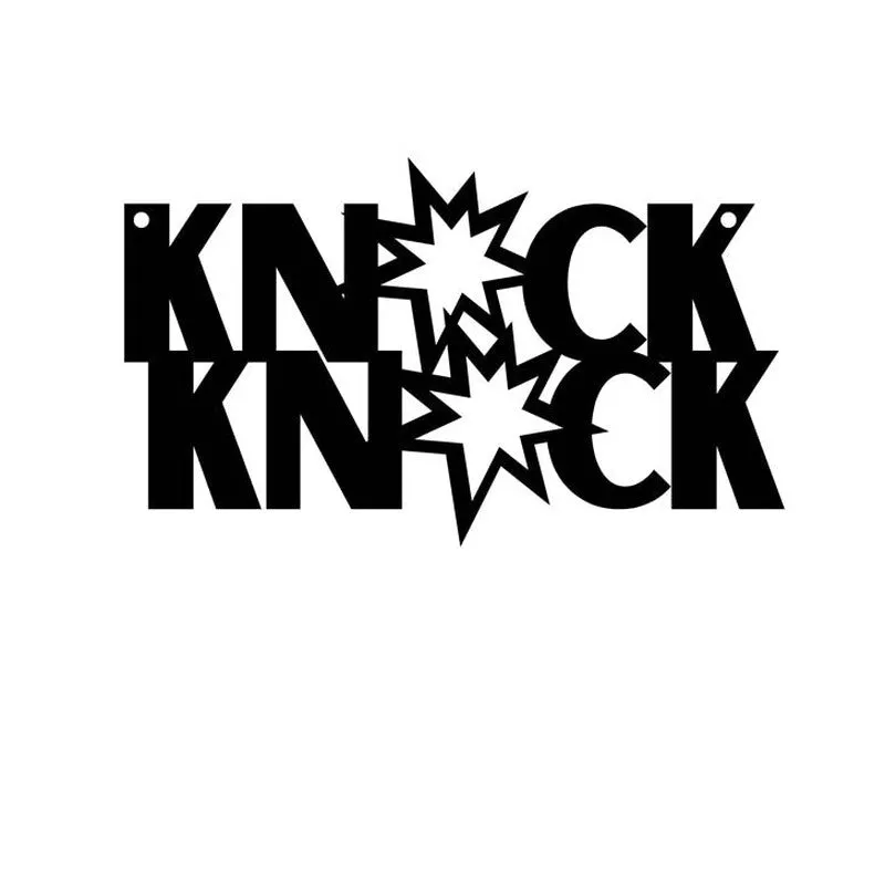 Knock Knock Typography Mild Steel Wall Accent media 3