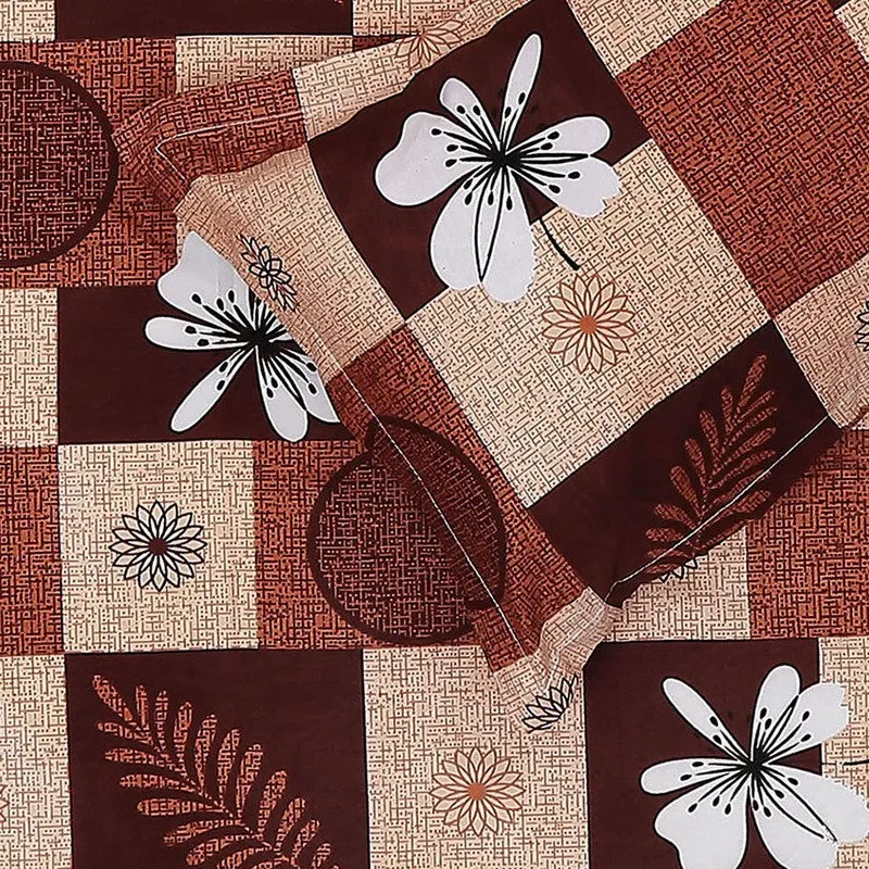 Monte Carlo Garden Grid Bedsheet (Brown) - 120 GSM media 6