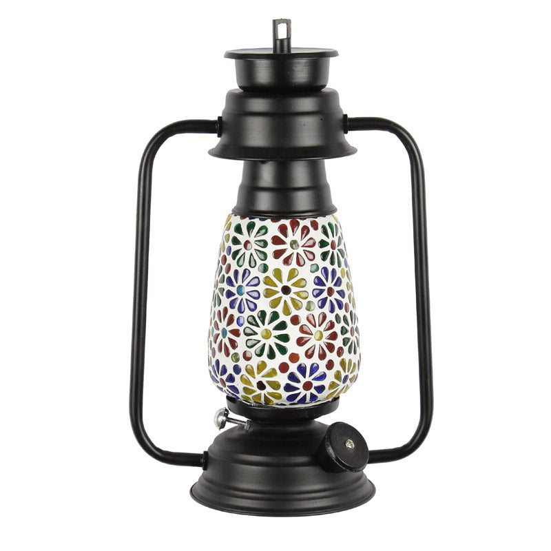 Madhura Mosaic Lantern Iron Wall Lamp - Black media 5