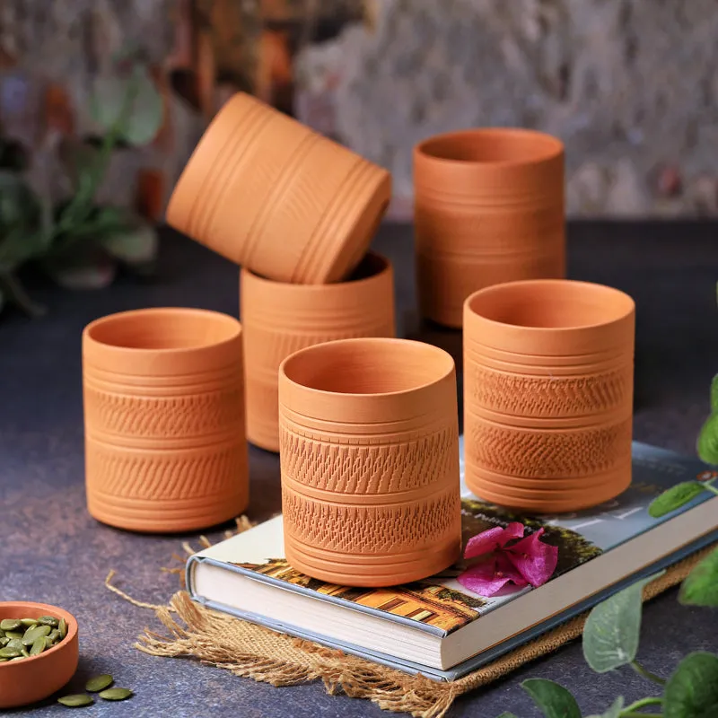 Mitti Terracotta Glass (250 mL) - Set Of Six media 3