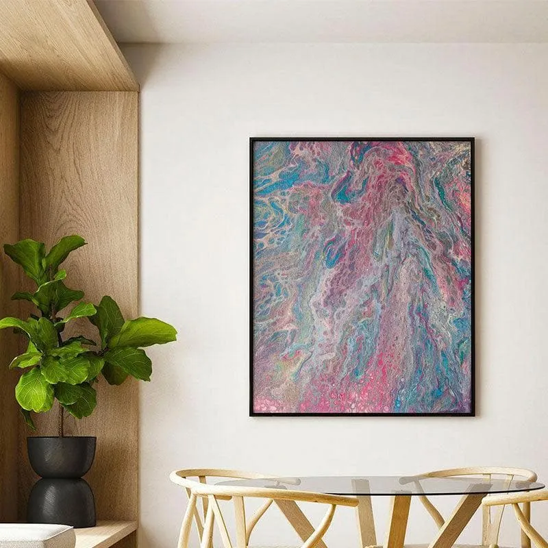 Divine Fluid Canvas Wall Painitng - Black Frame media 1