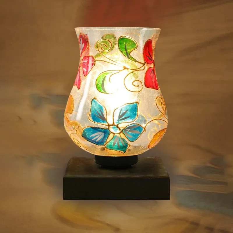 Glasmora Mosaic Glass Table Lamp With Wooden Base - Multicolor media 7