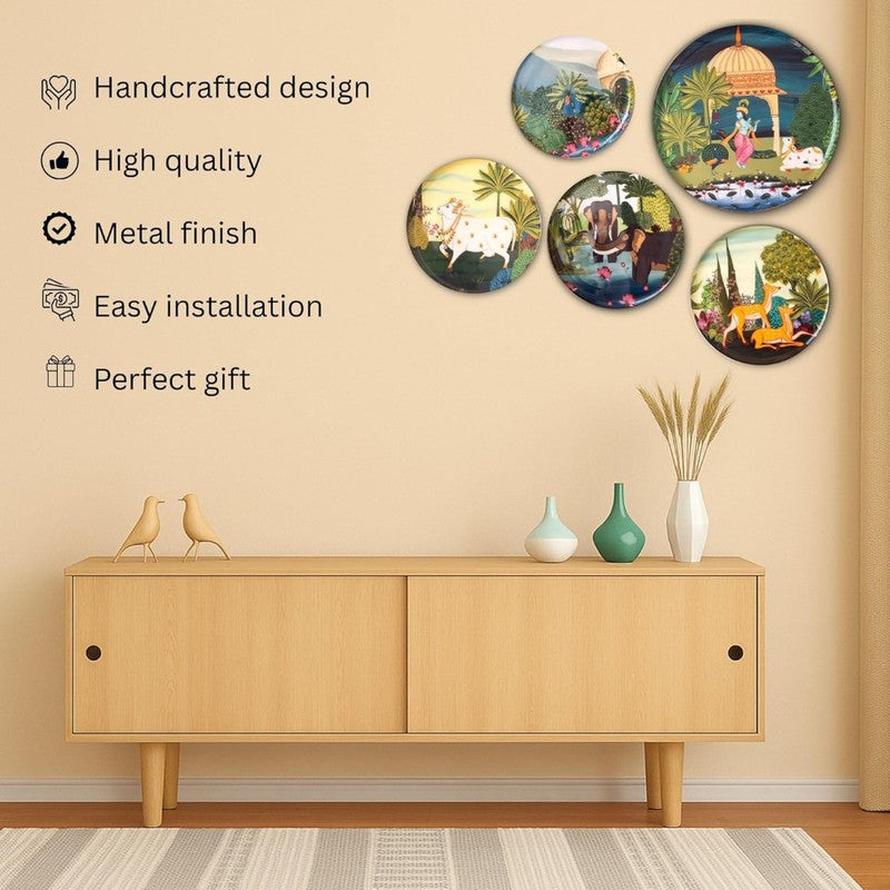 Royal Gardens Metal Wall Plate - Set Of Five media 3