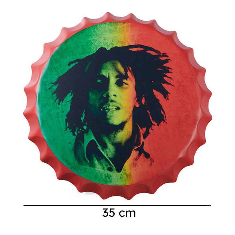 Bob Marley Bottle Cap Metal Wall Accent media 8