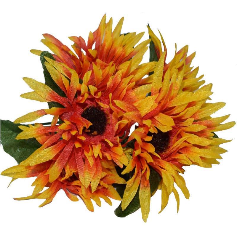 Faux Chrysanthemum Bunch - Orange media 4