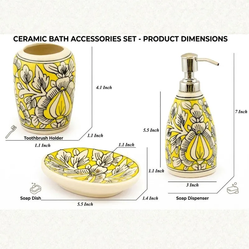 Bloom Bath Ceramic Bathroom Set - Three Piece Set media 7
