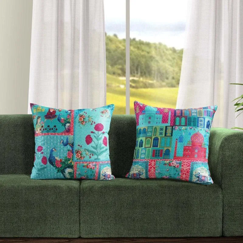 Swayam Urban Dream Polyester Cushion Cover - Set Of Two media 3