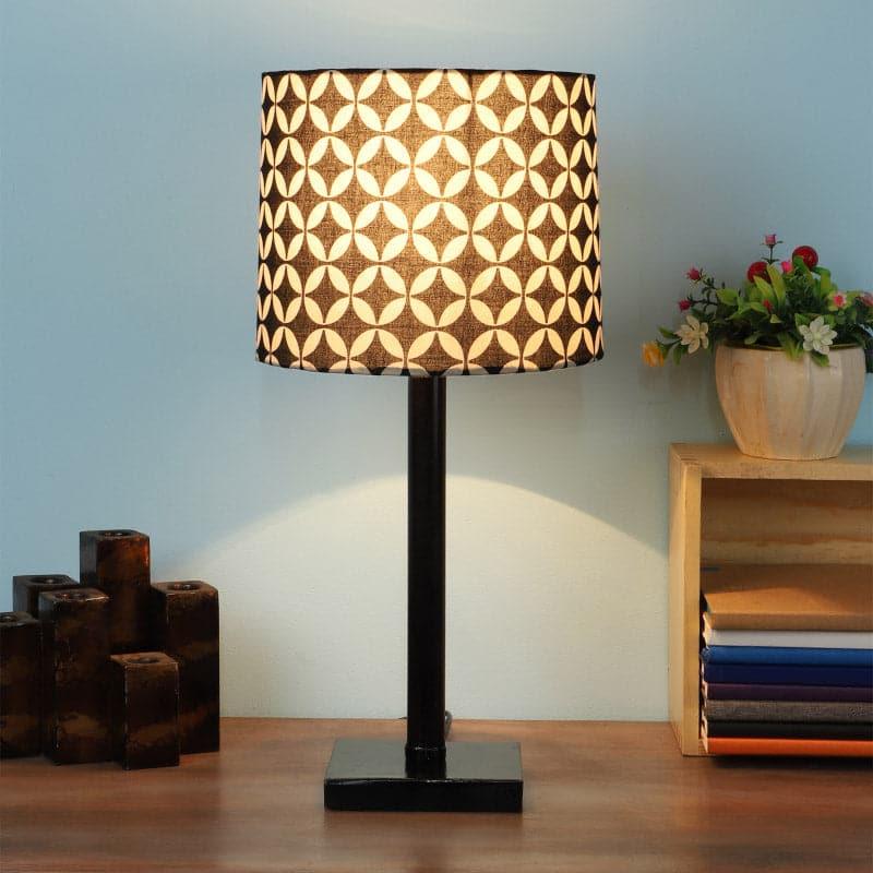 Tatania Monroe Fabric Table Lamp - Black,White