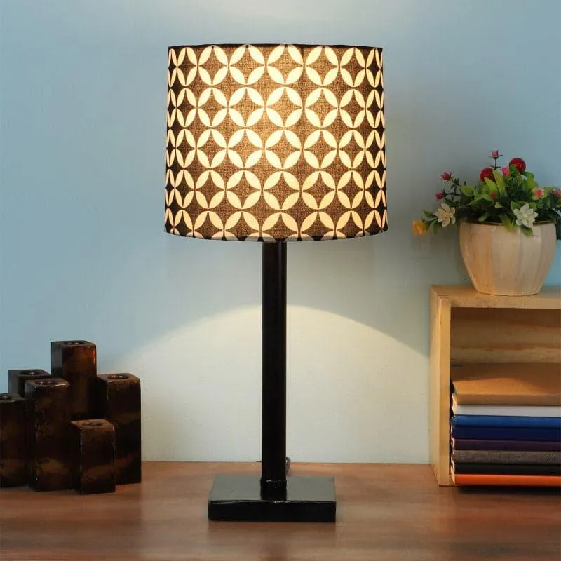 Tatania Monroe Fabric Table Lamp - Black,White media 1