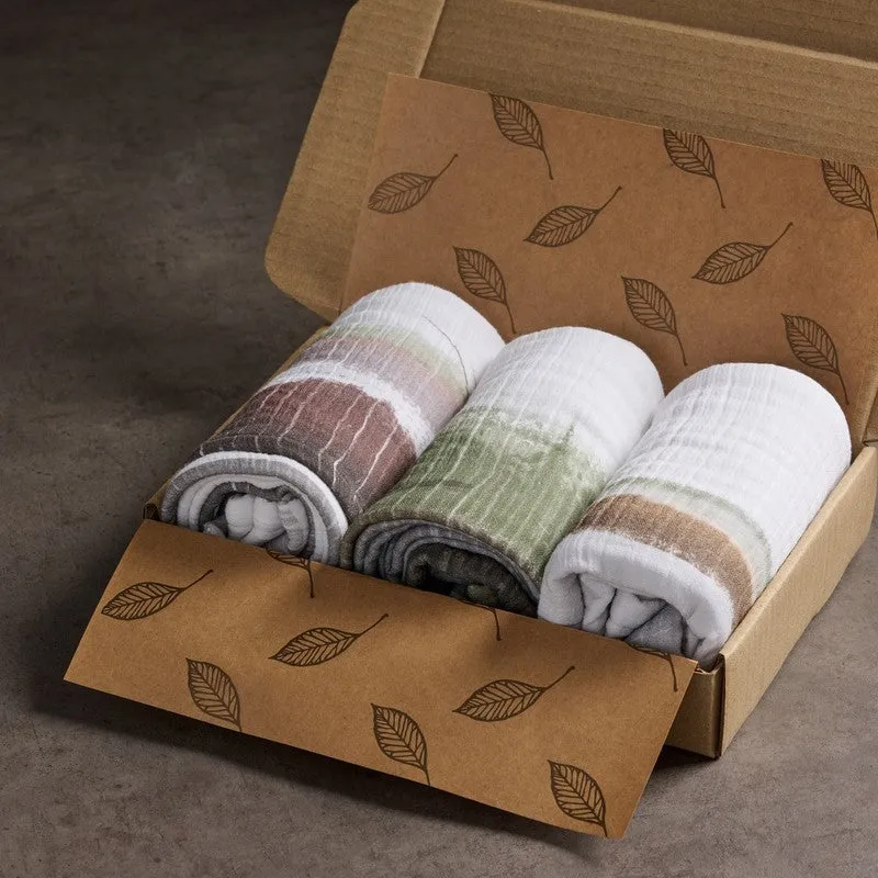 Rang Mahal Cotton Hand Towels (White) - Set Of Three media 3