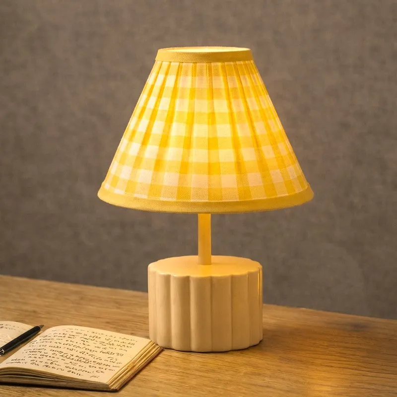 Landon Vista Cotton Table Lamp - Yellow media 1