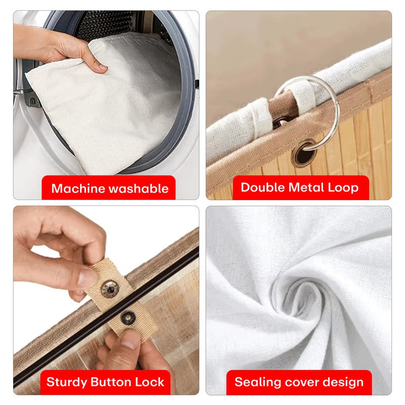 Rioware Slim Laundry Basket - Brown media 5
