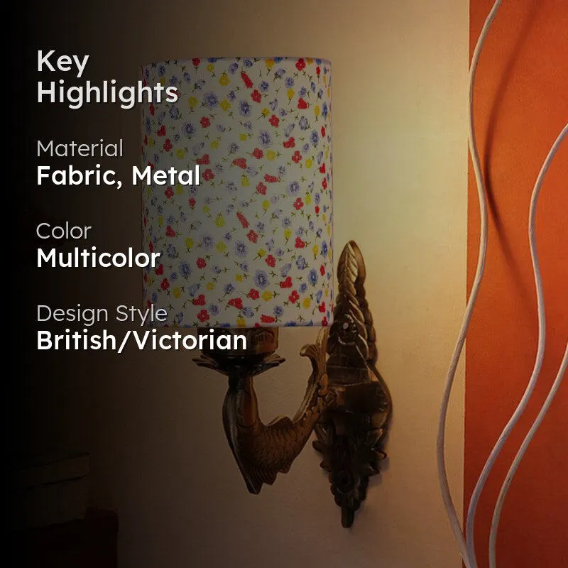 Ziada Stiva Color Spash Fabric & Metal Wall Lamp media 2