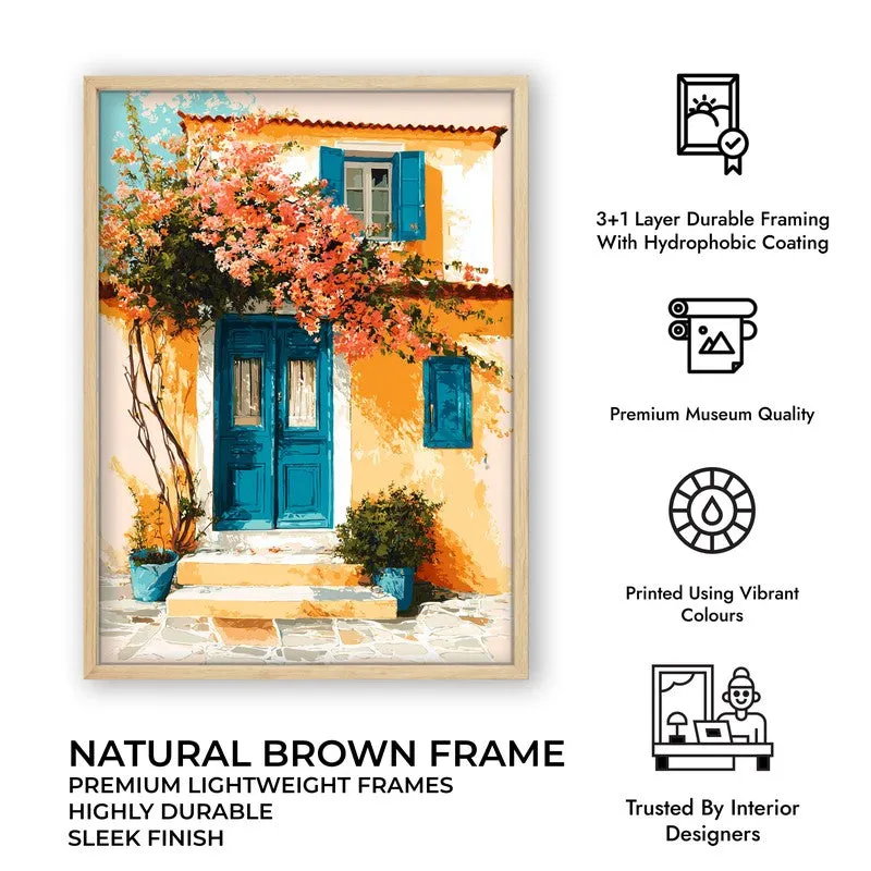 Serapha Canvas Wall Painting With Brown Frame media 10