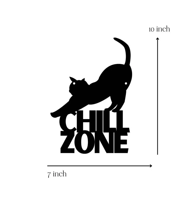 Purrfect Resting Chill Zone Mild Steel Wall Accent media 4