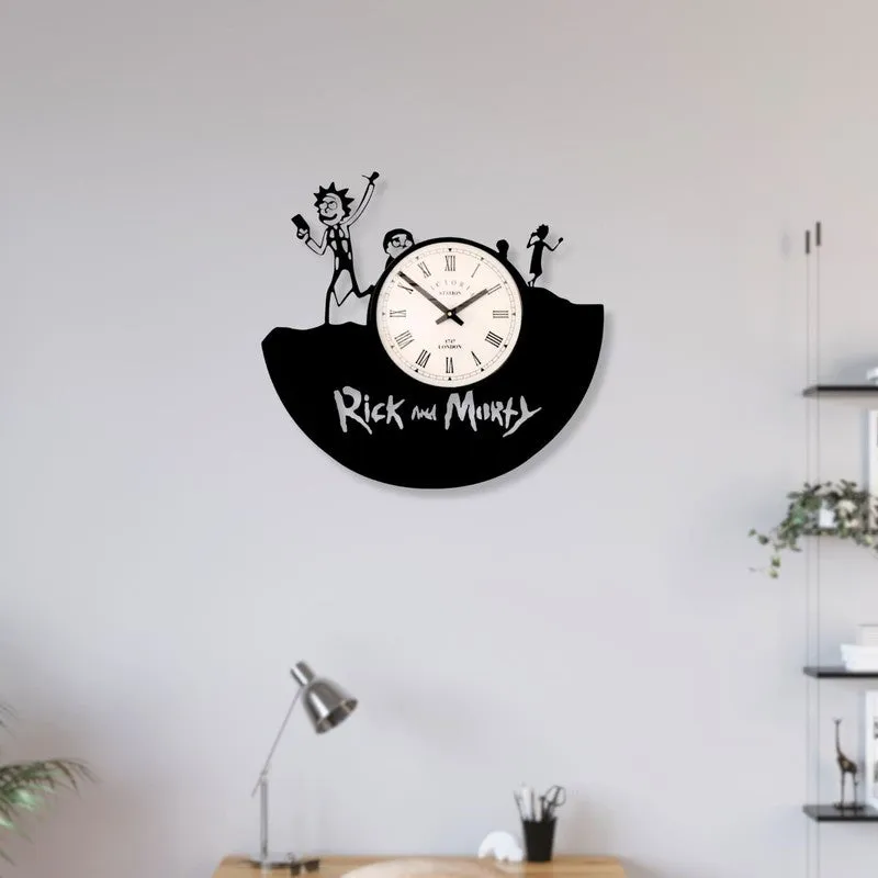 Galaxy Steel Analog Wall Clock - Black media 3