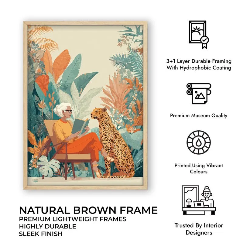Verdantia Canvas Wall Painting With Brown Frame media 10