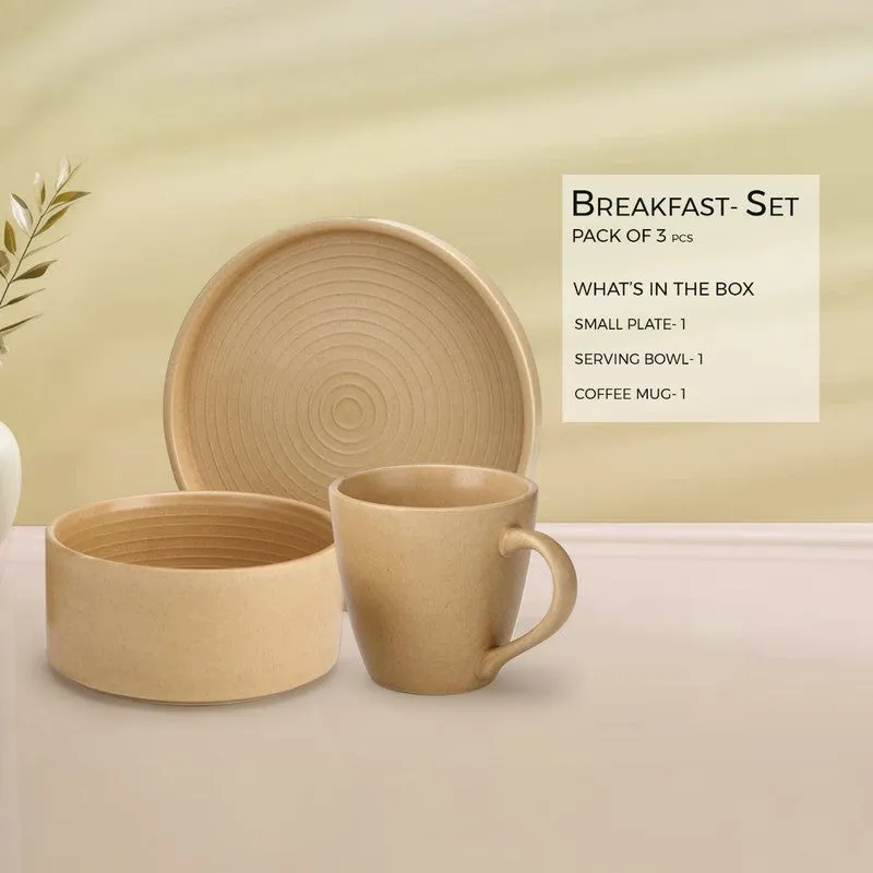 Sandstone Brew Ceramic Tea Set (Brown) - Three Piece Set media 6