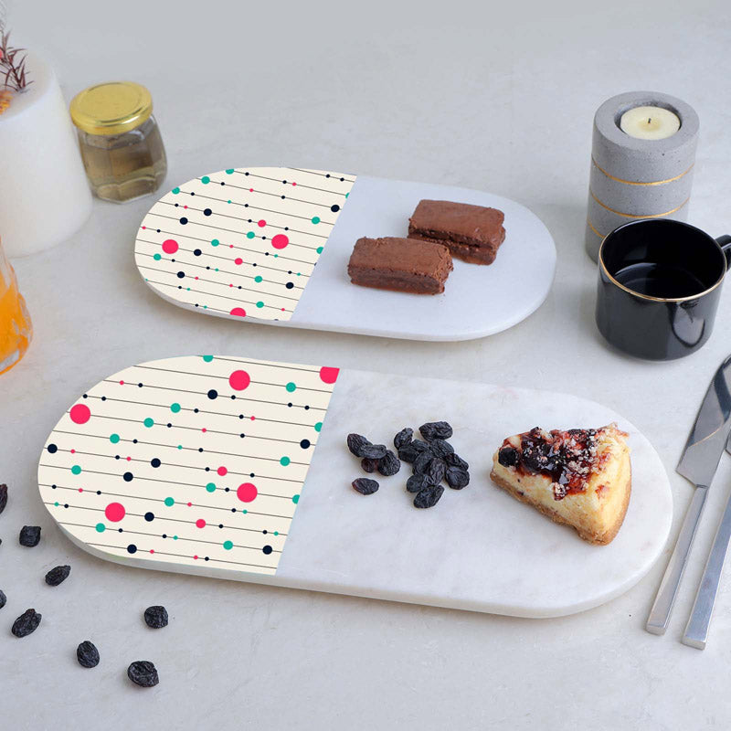 Dinner Printed (Marble,Brass) Marble Platter media 5