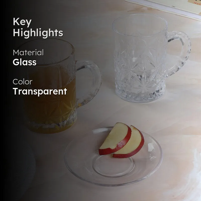 Arca (450 ML) Beer Glass & Snack Plate Combo - Three Piece Set media 2