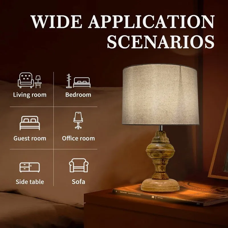 MonoAura Wooden Table Lamp - White media 5