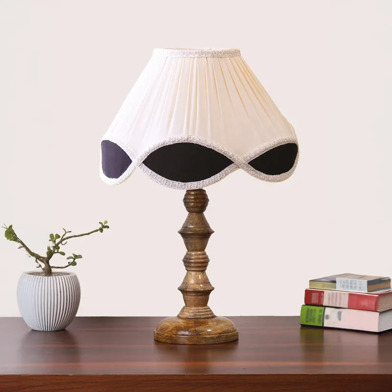 Valencia Timber Wooden Table Lamp - White,Brown media 3