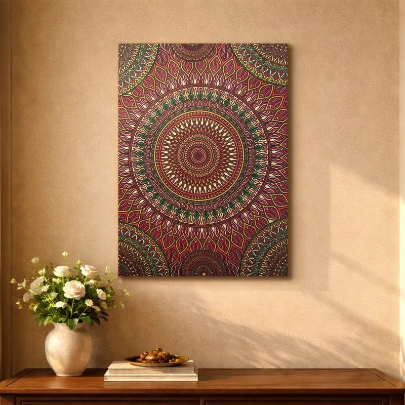 Mandala Stretched Canvas Wall Art & Paintings media 5