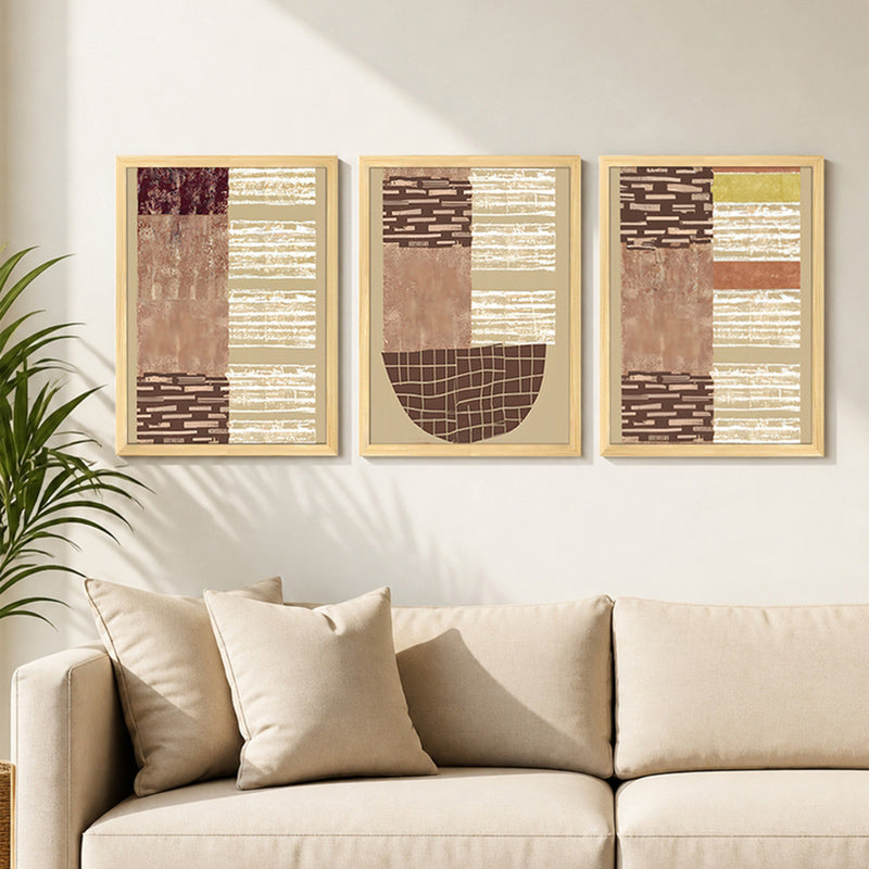 Morae Abstract Wall Painting - Set of Three